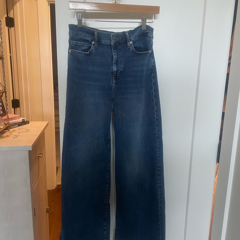 Frame Denim Wide-Leg Jeans in Dark Indigo
